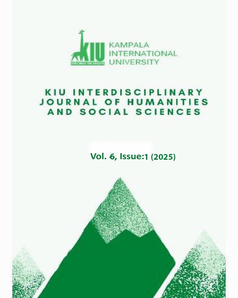 KIU Interdisciplinary Journal of Humanities and Social Sciences